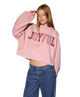 "Joyful" Mock Neck Cropped Sweatshirt