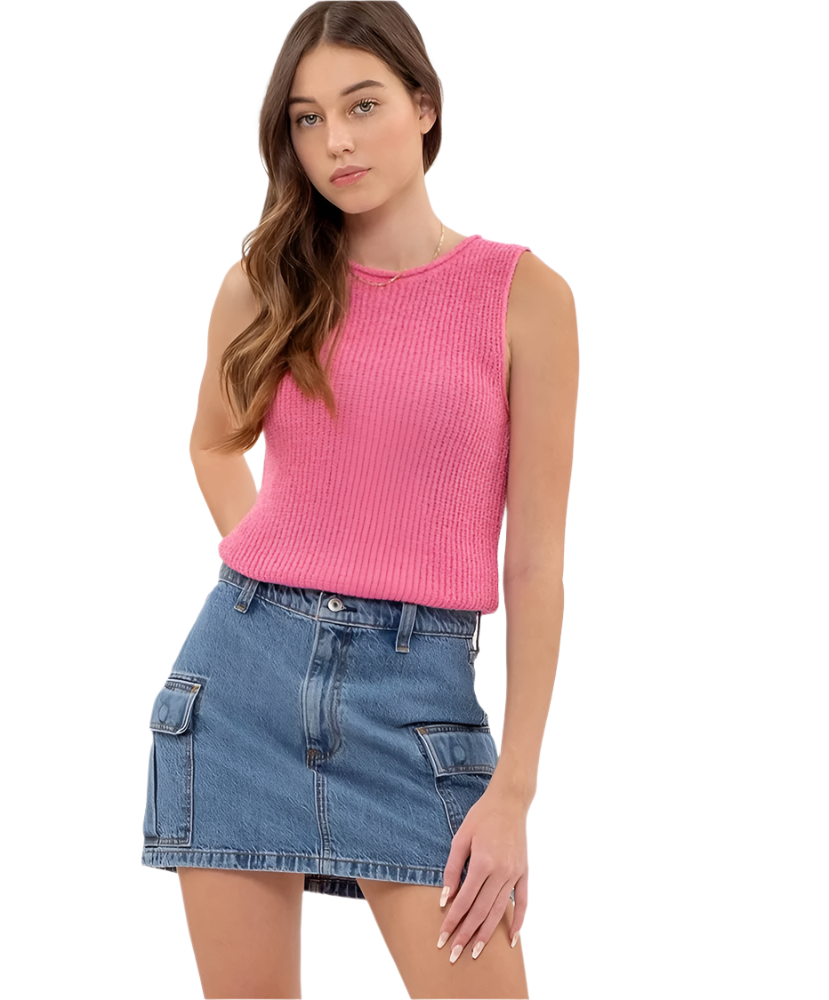 Bailey Crochet Sleeveless Sweater