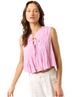 Hope Sleeveless Front Tie Pleated Top