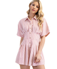 Collins Collared Waist Pleated Romper