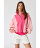 Emma Oversized Washed Colorblock Sweatshirt