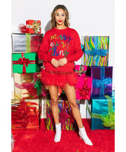 Queen Of Sparkles - Merry Everything Glitter Script  Sweater