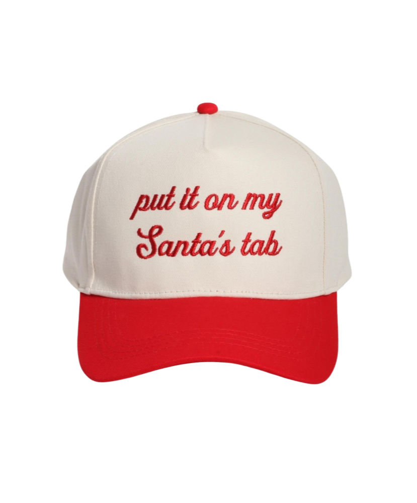 Put It On My Santa's Tab Embroidered Trucker Hat