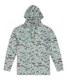 RETRO DUCK Camouflage-patterned hoodie on a white background