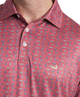 Red polo with hunting pointer dogs print. Men's Polo