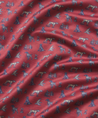 Red polo with hunting pointer dogs print. Men's Polo