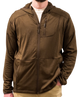 Brown jacket with a hood on a white background