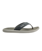 Gray sandal with black strap on a white background