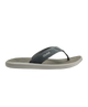 Gray sandal with black strap on a white background