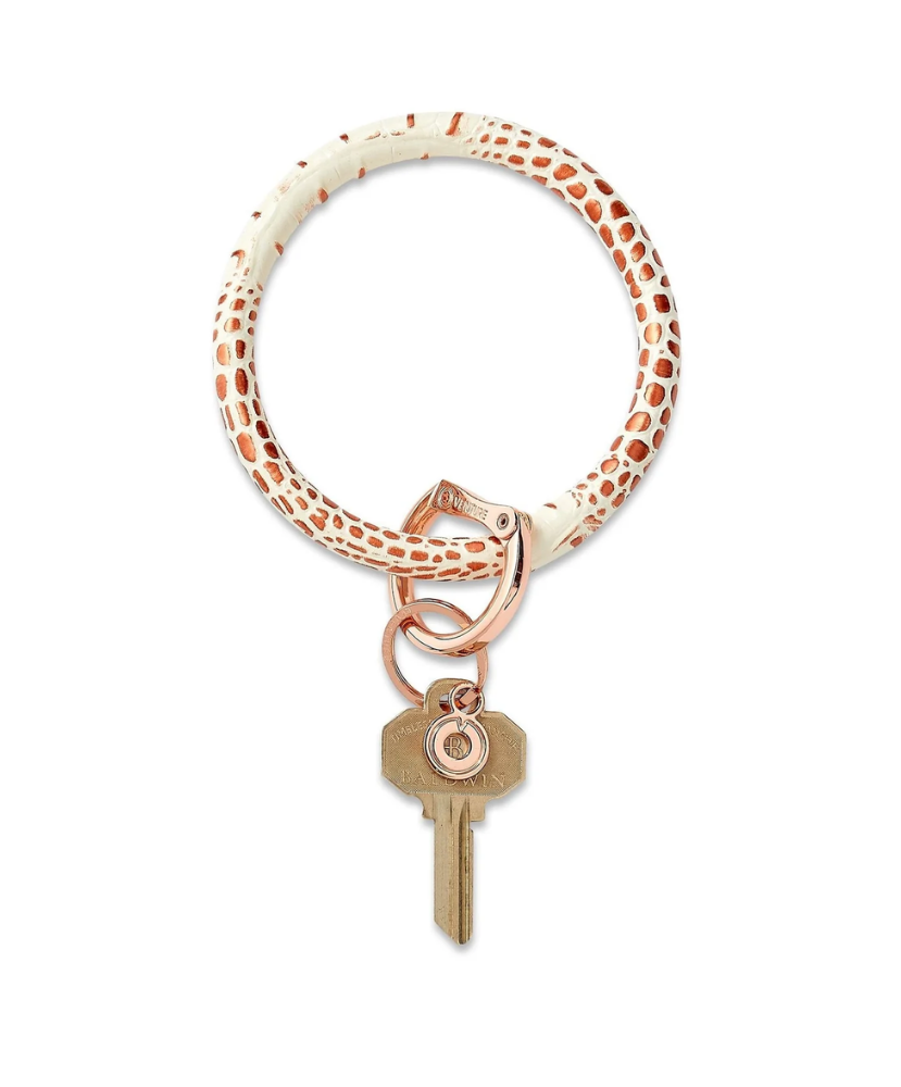 Leather Big O Key Ring