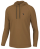 A rust hoodie with an adjustable drawstring hood, zipper front, and the 'Local Boy' brand tag visible on the chest.