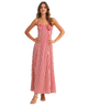 Striped Bustier Sleeveless Flared Maxi Dress