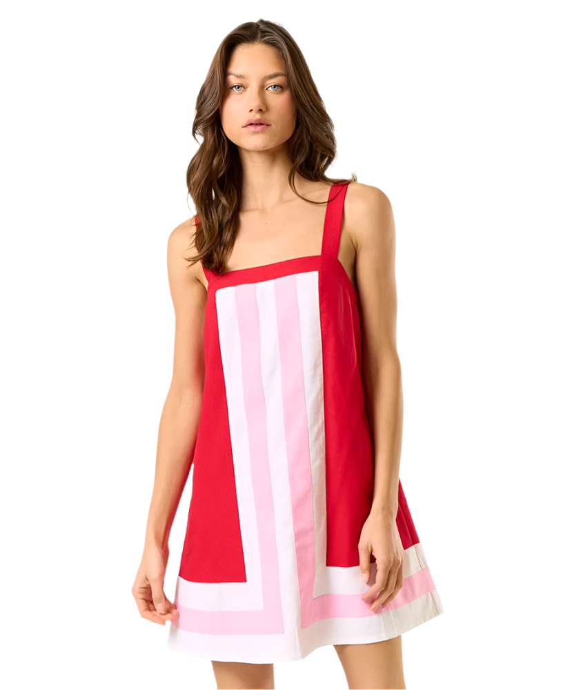 Paloma Color Block Sleeveless Mini Dress