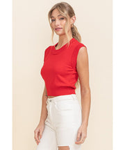 Lexie Sleeveless Cropped Sweater