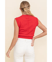 Lexie Sleeveless Cropped Sweater