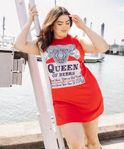 Queen of Sparkles - Queen of Beers Tank Tee Dress