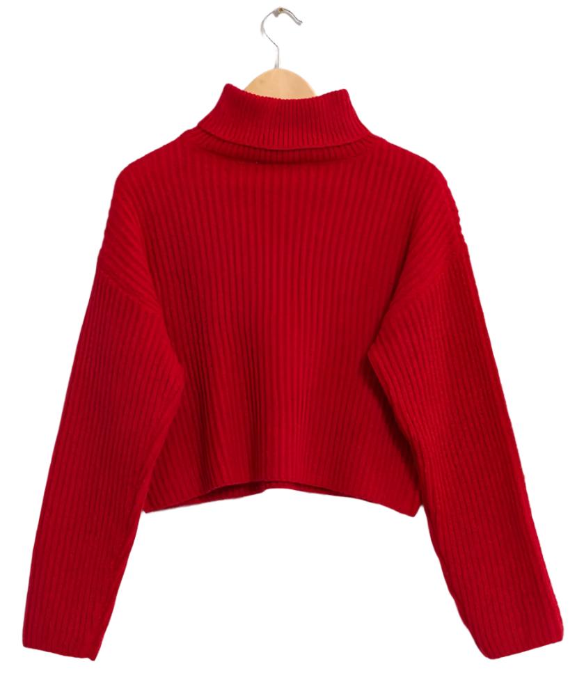 Tiff Crop Turtleneck Sweater