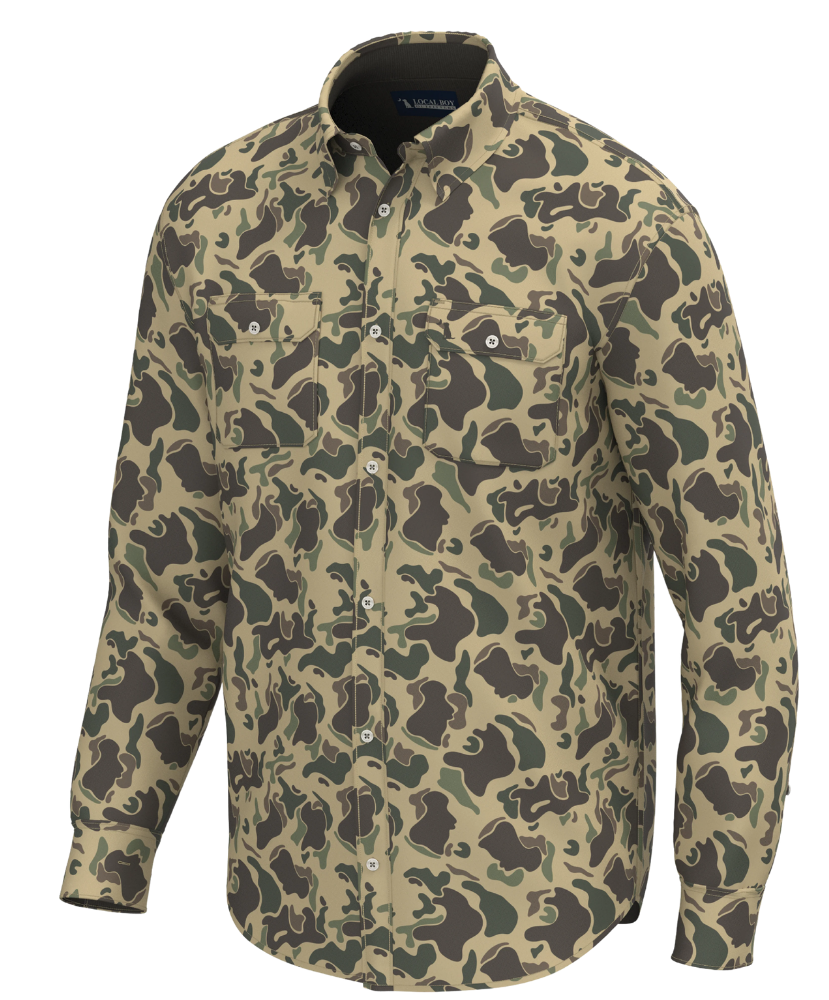 Local Boy - Camo Button Up