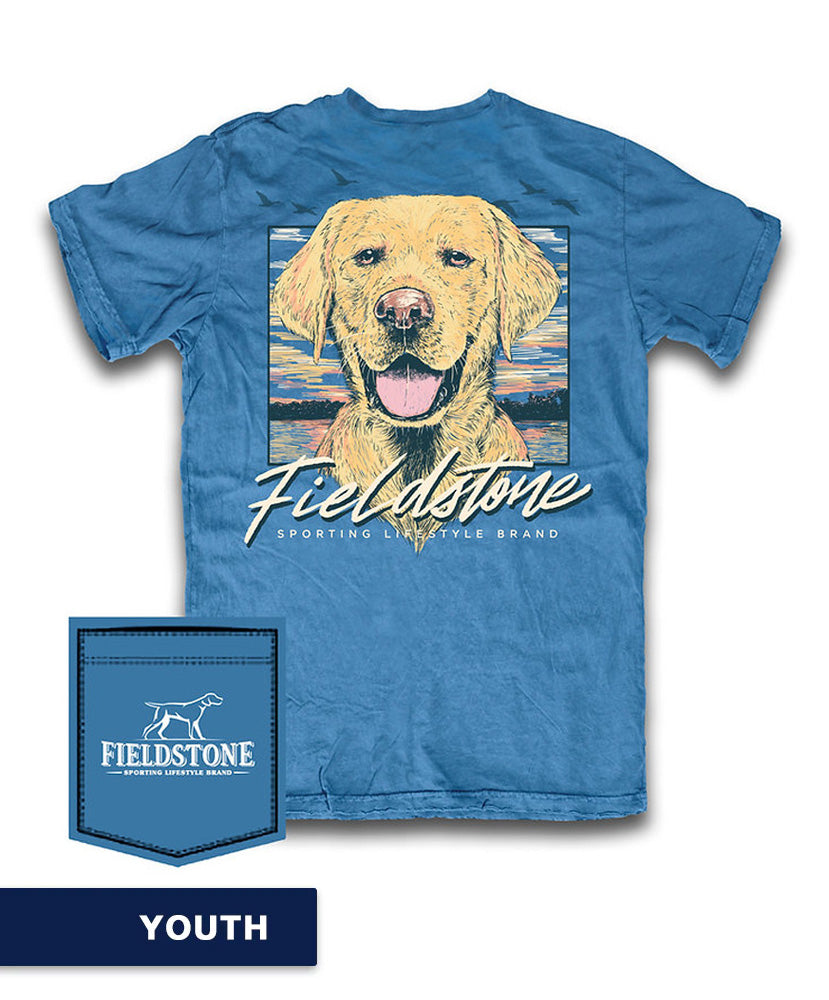 Fieldstone - Youth Yellow Lab With Mallards Tee