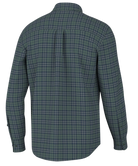 Green and blue plaid stretch flannel dress shirt.