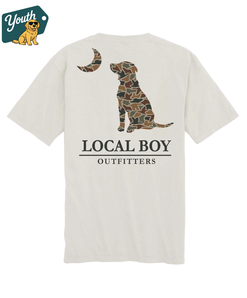 Local Boy - Toddler Autumn Duck Camo Dog & Moon SS Tee