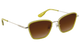 Krewe sunglasses with yellow frame and brown lenses on a white background
