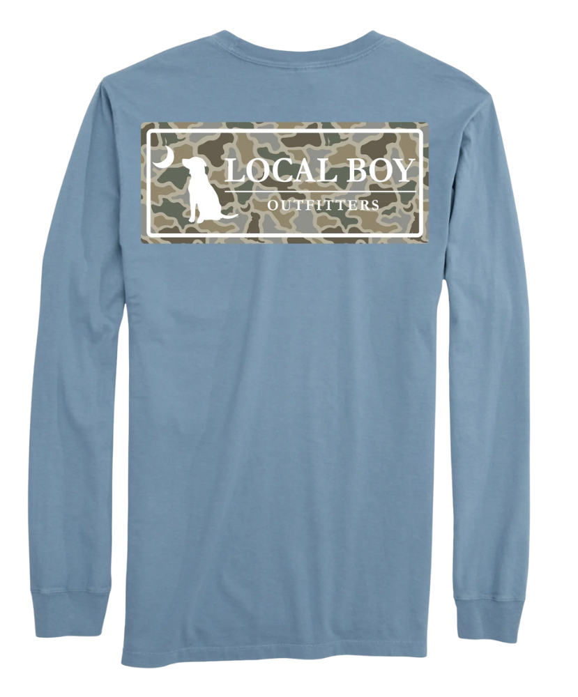 Local Boy - Sand Dog & Moon Camo Plate LS Tee