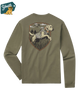 Green long-sleeve shirt with a hunting dog graphic on the back, featuring the 'Youth' brand logo.