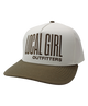 Cap with 'Local Girl Outfitters' text on a white background
