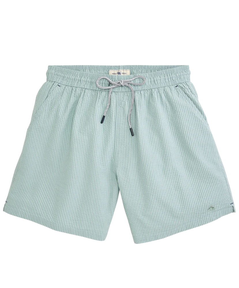 Onward Reserve - Coastal Seersucker Swim Trunk