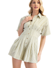 Collins Collared Waist Pleated Romper