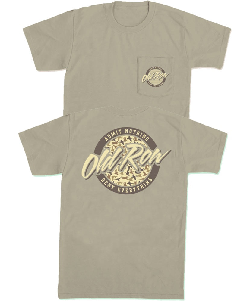 Old Row - Duck Camo Circle Logo Pocket Tee