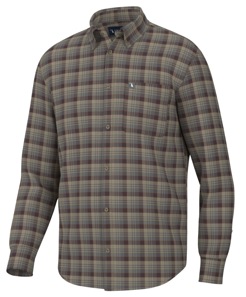 Men's Dress Shirt Button Down. Local Boy Plaid.