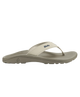 Beige sandal with a white strap on a white background