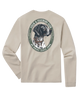 Beige long-sleeve shirt with a GSP dog graphic and text on the back, on a white background