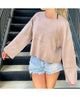 Lola Loose Fit Round Neck Crop Length Knit Top