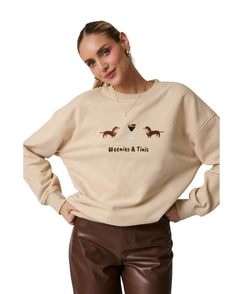 Weenies & Tinis Graphic Embroidered Sweatshirt