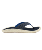 Blue and white sandal on a white background
