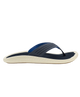 Blue and white sandal on a white background