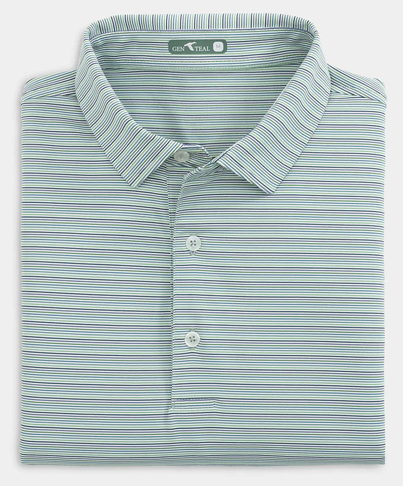 GenTeal - MultiPinstripe Performance Polo