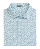 Light blue OYSTER patterned shirt on a white background