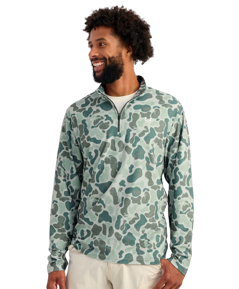 Huk - KC Print Leeward Lightweight Fleece 1/4 Zip