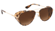 Aviator Krewe sunglasses with tortoiseshell frame and brown lenses on a white background
