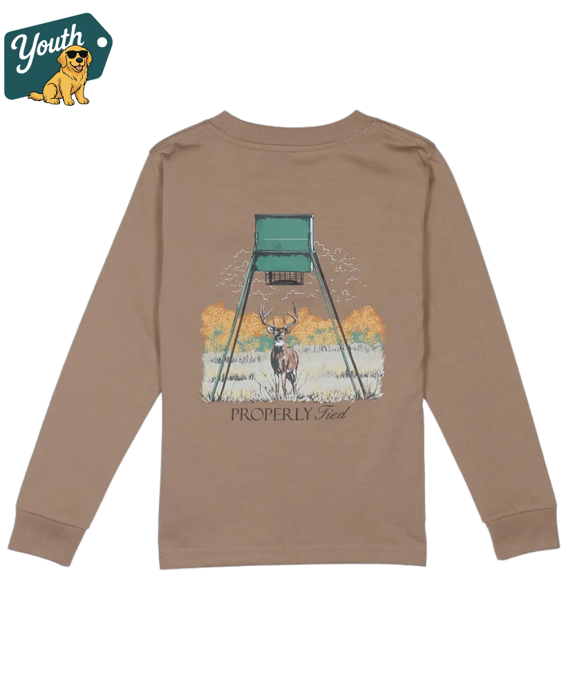 Properly Tied - Youth Deer Feeder LS Tee