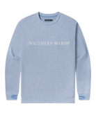 Light blue sweatshirt with 'Southern Marsh' logo on a white background