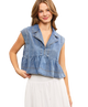 Naomi Sleeveless Denim Top
