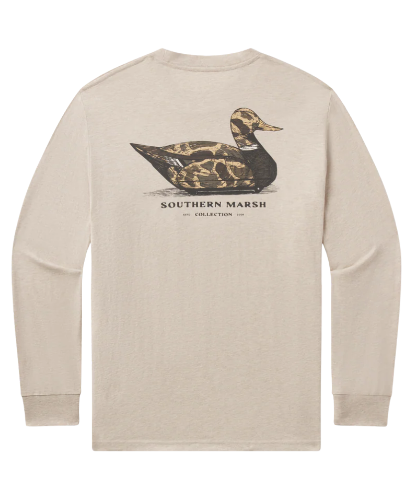 Southern Marsh - LS Vintage Duck Decoy Tee - Camo