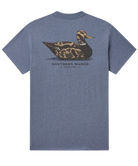 Blue Southern Marsh t-shirt with a duck graphic and 'Southern Marsh' text on a white background