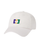 MARDI GRAS White cap with a colorful logo on a white background