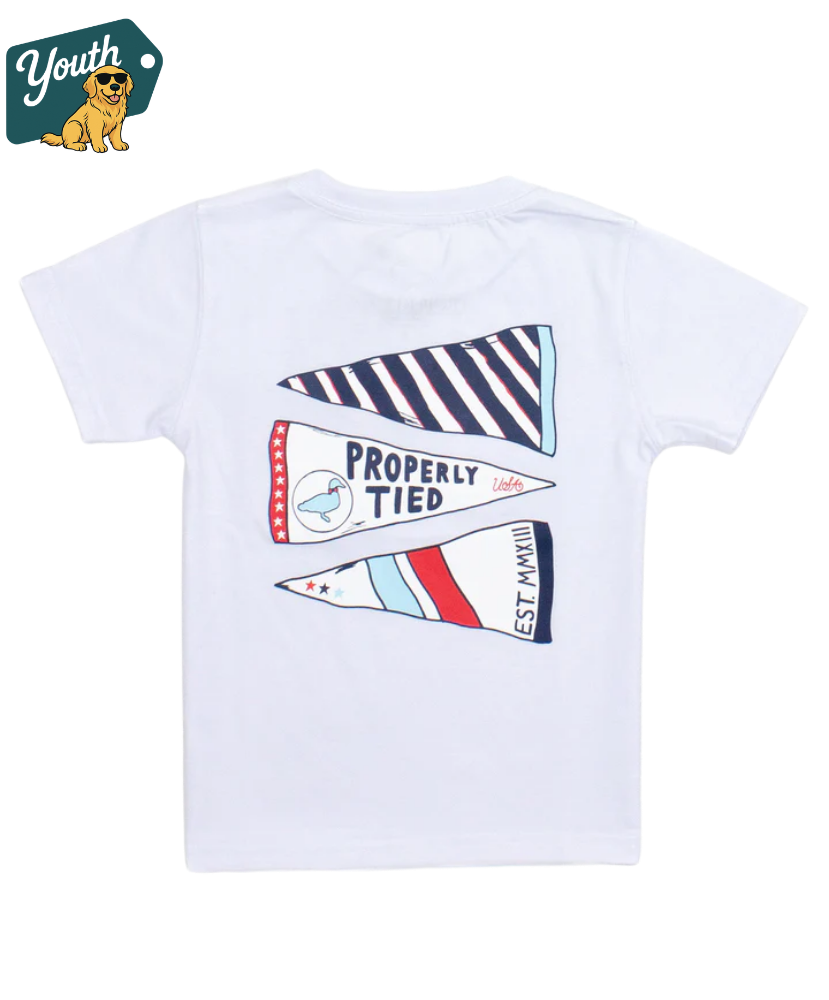 Properly Tied - Boys Americana Pennant Tee